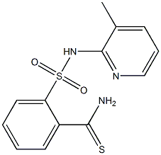 2-[(3-methylpyridin-2-yl)sulfamoyl]benzene-1-carbothioamide Struktur