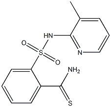 2-[(3-methylpyridin-2-yl)sulfamoyl]benzene-1-carbothioamide 结构式