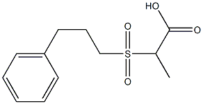 2-[(3-phenylpropyl)sulfonyl]propanoic acid Structure