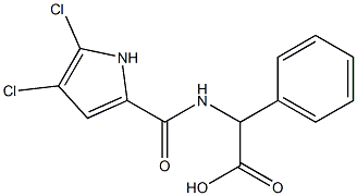 2-[(4,5-dichloro-1H-pyrrol-2-yl)formamido]-2-phenylacetic acid,,结构式