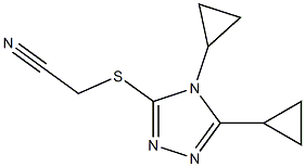  2-[(4,5-dicyclopropyl-4H-1,2,4-triazol-3-yl)sulfanyl]acetonitrile