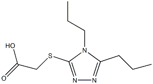 2-[(4,5-dipropyl-4H-1,2,4-triazol-3-yl)sulfanyl]acetic acid Structure
