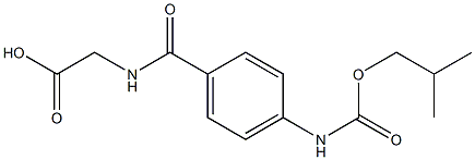 2-[(4-{[(2-methylpropoxy)carbonyl]amino}phenyl)formamido]acetic acid Structure