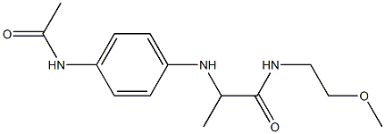 2-[(4-acetamidophenyl)amino]-N-(2-methoxyethyl)propanamide,,结构式