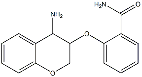 2-[(4-amino-3,4-dihydro-2H-1-benzopyran-3-yl)oxy]benzamide Struktur