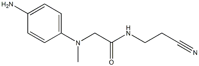2-[(4-aminophenyl)(methyl)amino]-N-(2-cyanoethyl)acetamide Structure