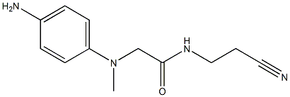 2-[(4-aminophenyl)(methyl)amino]-N-(2-cyanoethyl)acetamide 化学構造式