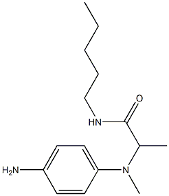 2-[(4-aminophenyl)(methyl)amino]-N-pentylpropanamide Struktur