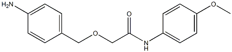 2-[(4-aminophenyl)methoxy]-N-(4-methoxyphenyl)acetamide,,结构式