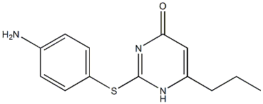 2-[(4-aminophenyl)sulfanyl]-6-propyl-1,4-dihydropyrimidin-4-one Structure