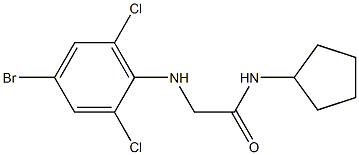 2-[(4-bromo-2,6-dichlorophenyl)amino]-N-cyclopentylacetamide|