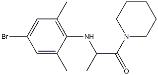 2-[(4-bromo-2,6-dimethylphenyl)amino]-1-(piperidin-1-yl)propan-1-one 结构式