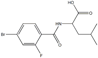  2-[(4-bromo-2-fluorobenzoyl)amino]-4-methylpentanoic acid