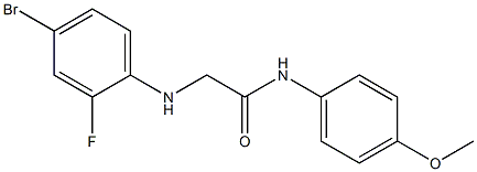 2-[(4-bromo-2-fluorophenyl)amino]-N-(4-methoxyphenyl)acetamide Struktur