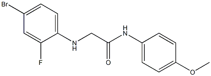  2-[(4-bromo-2-fluorophenyl)amino]-N-(4-methoxyphenyl)acetamide