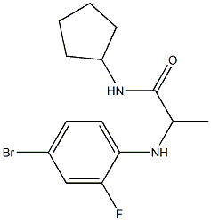 2-[(4-bromo-2-fluorophenyl)amino]-N-cyclopentylpropanamide Structure