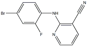 2-[(4-bromo-2-fluorophenyl)amino]nicotinonitrile Structure