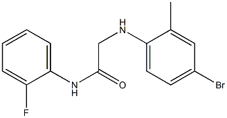 2-[(4-bromo-2-methylphenyl)amino]-N-(2-fluorophenyl)acetamide Structure