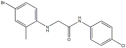 2-[(4-bromo-2-methylphenyl)amino]-N-(4-chlorophenyl)acetamide Structure