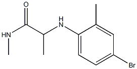 2-[(4-bromo-2-methylphenyl)amino]-N-methylpropanamide 结构式