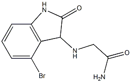 2-[(4-bromo-2-oxo-2,3-dihydro-1H-indol-3-yl)amino]acetamide Structure