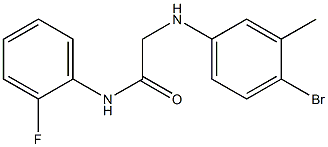 2-[(4-bromo-3-methylphenyl)amino]-N-(2-fluorophenyl)acetamide Struktur