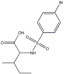 2-[(4-bromobenzene)sulfonamido]-3-methylpentanoic acid Structure