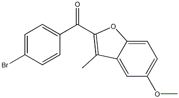 2-[(4-bromophenyl)carbonyl]-5-methoxy-3-methyl-1-benzofuran 结构式