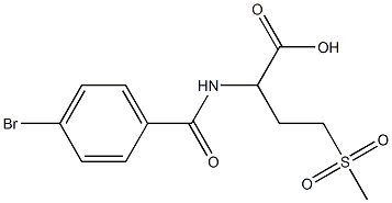 2-[(4-bromophenyl)formamido]-4-methanesulfonylbutanoic acid 化学構造式