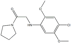 2-[(4-chloro-2,5-dimethoxyphenyl)amino]-1-(pyrrolidin-1-yl)ethan-1-one Struktur