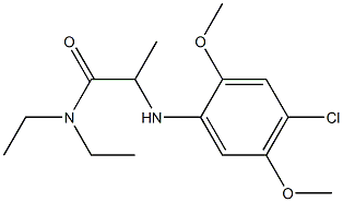  2-[(4-chloro-2,5-dimethoxyphenyl)amino]-N,N-diethylpropanamide