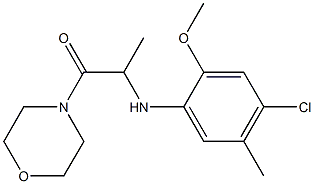 2-[(4-chloro-2-methoxy-5-methylphenyl)amino]-1-(morpholin-4-yl)propan-1-one,,结构式