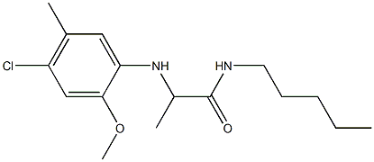 2-[(4-chloro-2-methoxy-5-methylphenyl)amino]-N-pentylpropanamide Struktur