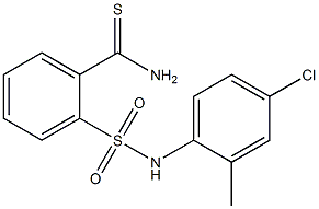 2-[(4-chloro-2-methylphenyl)sulfamoyl]benzene-1-carbothioamide 结构式