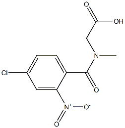 2-[(4-chloro-2-nitrophenyl)-N-methylformamido]acetic acid,,结构式
