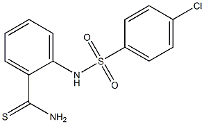 2-[(4-chlorobenzene)sulfonamido]benzene-1-carbothioamide 化学構造式
