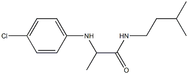 2-[(4-chlorophenyl)amino]-N-(3-methylbutyl)propanamide 化学構造式