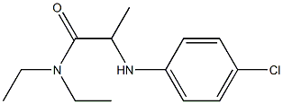 2-[(4-chlorophenyl)amino]-N,N-diethylpropanamide,,结构式