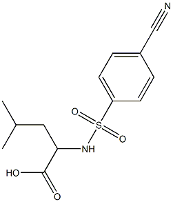 2-[(4-cyanobenzene)sulfonamido]-4-methylpentanoic acid|