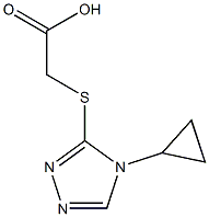 2-[(4-cyclopropyl-4H-1,2,4-triazol-3-yl)sulfanyl]acetic acid 结构式