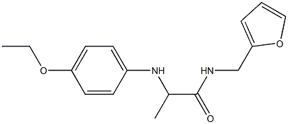 2-[(4-ethoxyphenyl)amino]-N-(furan-2-ylmethyl)propanamide 化学構造式