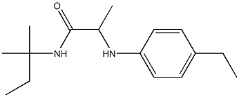 2-[(4-ethylphenyl)amino]-N-(2-methylbutan-2-yl)propanamide 结构式