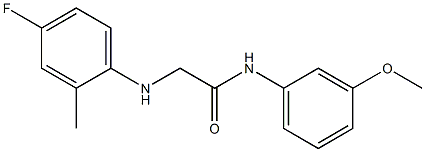 2-[(4-fluoro-2-methylphenyl)amino]-N-(3-methoxyphenyl)acetamide