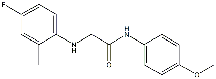 2-[(4-fluoro-2-methylphenyl)amino]-N-(4-methoxyphenyl)acetamide Structure