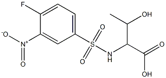 2-[(4-fluoro-3-nitrobenzene)sulfonamido]-3-hydroxybutanoic acid 结构式