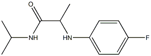 2-[(4-fluorophenyl)amino]-N-(propan-2-yl)propanamide 化学構造式