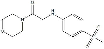 2-[(4-methanesulfonylphenyl)amino]-1-(morpholin-4-yl)ethan-1-one,,结构式