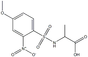 2-[(4-methoxy-2-nitrobenzene)sulfonamido]propanoic acid Structure