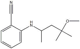 2-[(4-methoxy-4-methylpentan-2-yl)amino]benzonitrile,,结构式