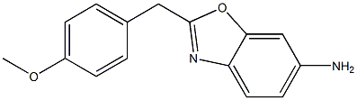2-[(4-methoxyphenyl)methyl]-1,3-benzoxazol-6-amine,,结构式